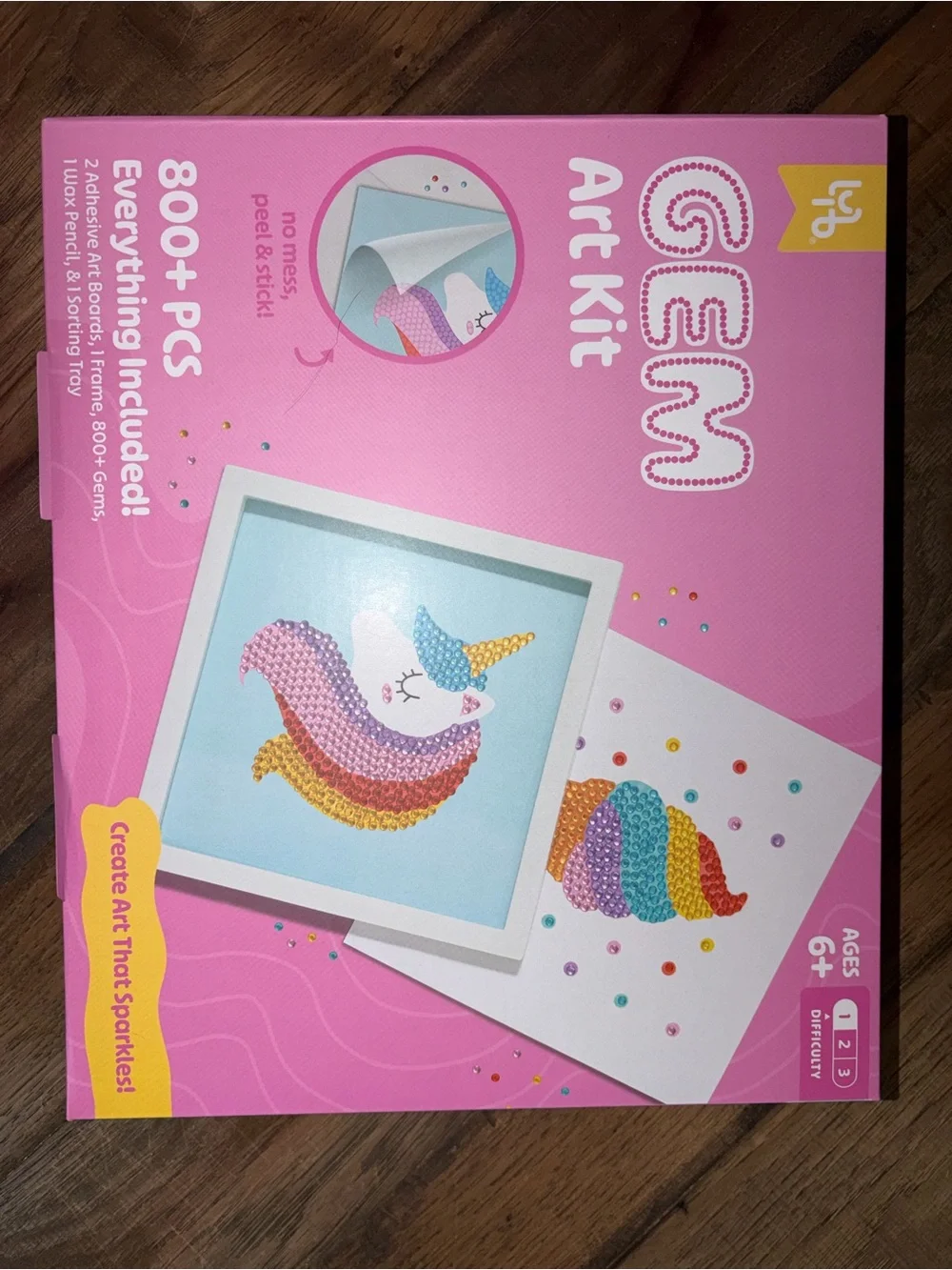 Little Yellow Bicycle Ice Cream & Unicorn Gem Art Kit Sealed New Box